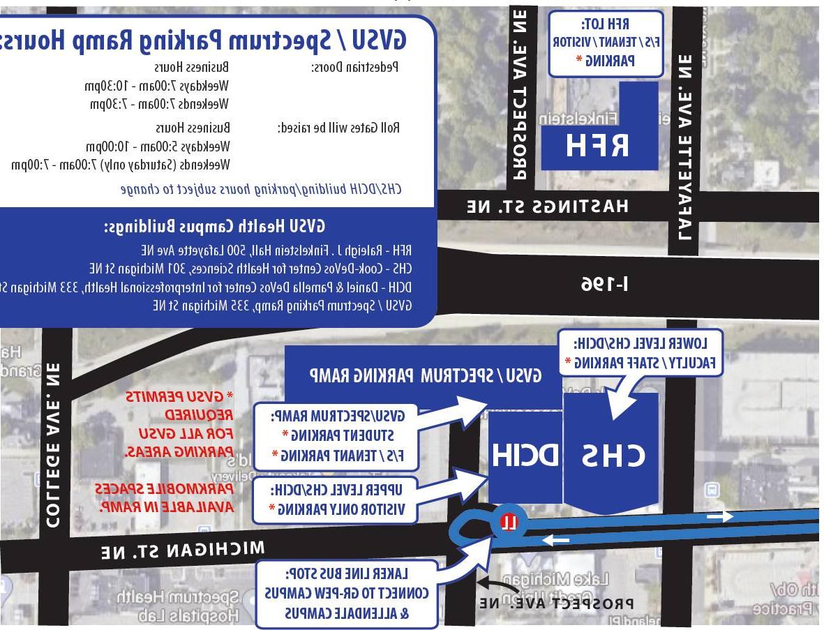 health campus parking map